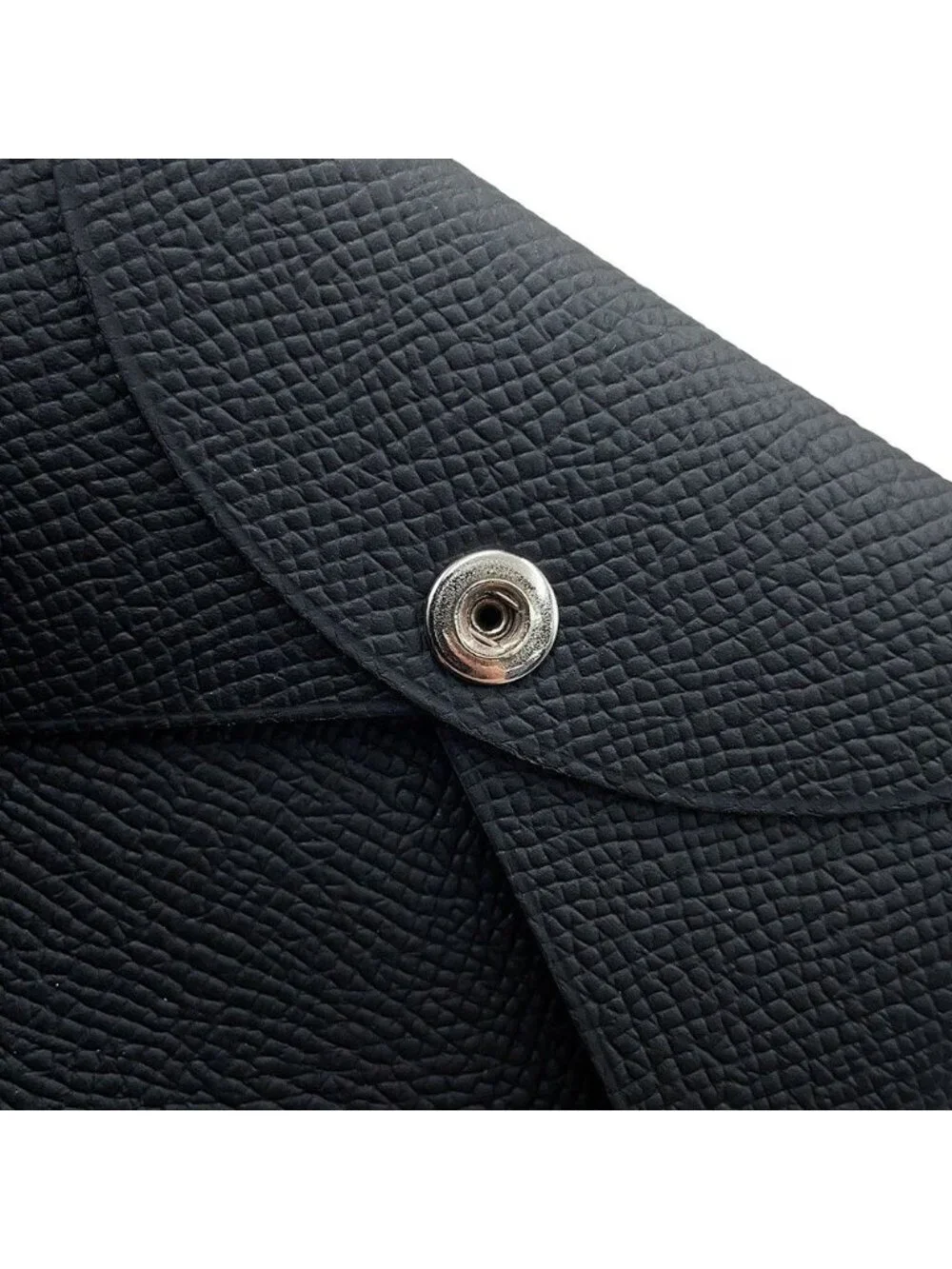 Hermes Card Case Calvi Black Epsom Business
